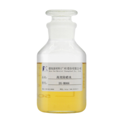 高效除蠟水 DX-M906采用高效溶蠟表面活性劑、有機堿、助溶劑等研制而成，具有除蠟徹底、滲透力強、快速剝離、無毒且安全環(huán)保的特性。可熱浸清洗或超聲波清洗，廣泛適用于電鍍、噴砂、噴漆等表面處理前的除蠟清洗。